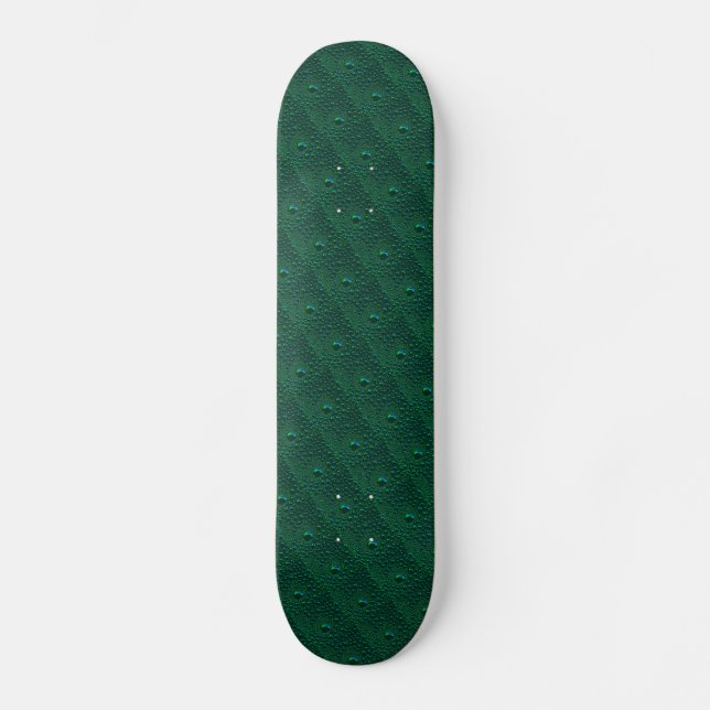 Skateboard Eau sur métal vert (Recto)