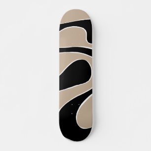 Skateboard Ebb et flux 2 en Taupe, noir et blanc