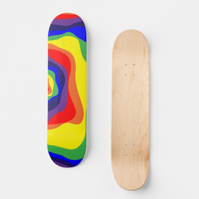 Skateboard Ebb et flux 4 arc-en-ciel (Recto)
