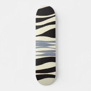 Skateboard Ebb et flux en noir, gris et crème