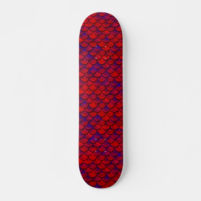 Skateboard Échelles rouge et violet (Devant)