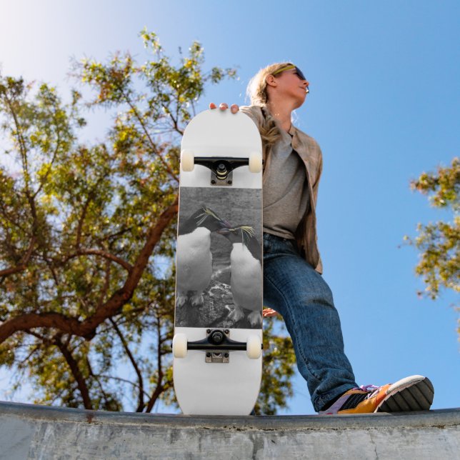 Skateboard Éclaboussure de couleur de pingouin (Extérieur 1)