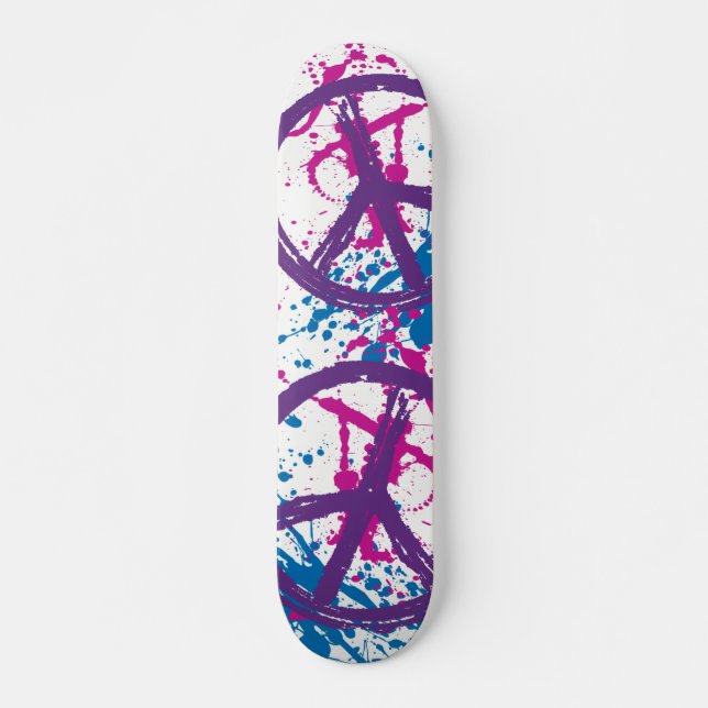 SKATEBOARD ÉCLABOUSSURE DE PEINTURE DE SIGNES DE PAIX (Devant)
