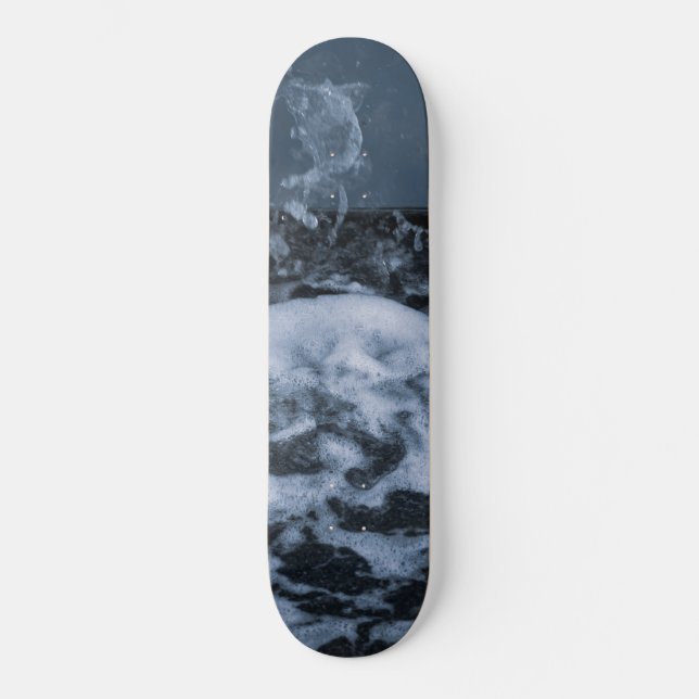 Skateboard Éclaboussure d'écume océanique de près 1 (Recto)