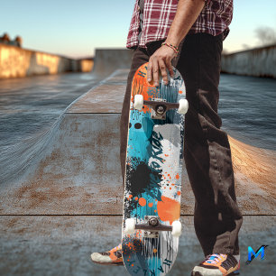Skateboard Éclaboussure dynamique - Vivre pour rouler abstrai