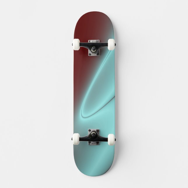 Skateboard Éclair bleu-clair (Recto)