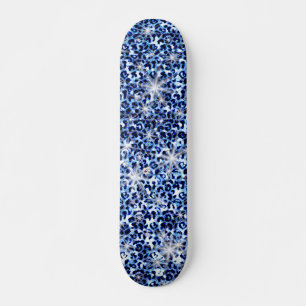 Skateboard Éclats de guépards bleus