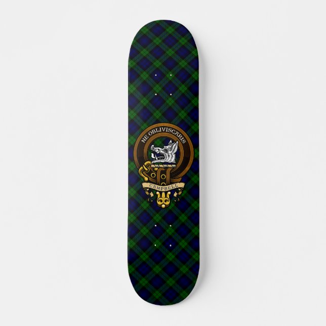 Skateboard Écosse Clan Campbell Badge et Crest (Devant)