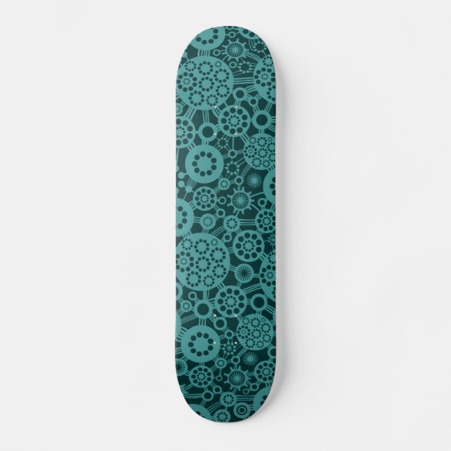 Skateboard Écosystème - Vert océan sur Vert foncé (Recto)