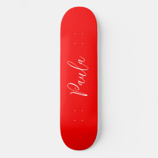 Skateboard Écriture manuscrite Nom élégant Couleur rouge Plai
