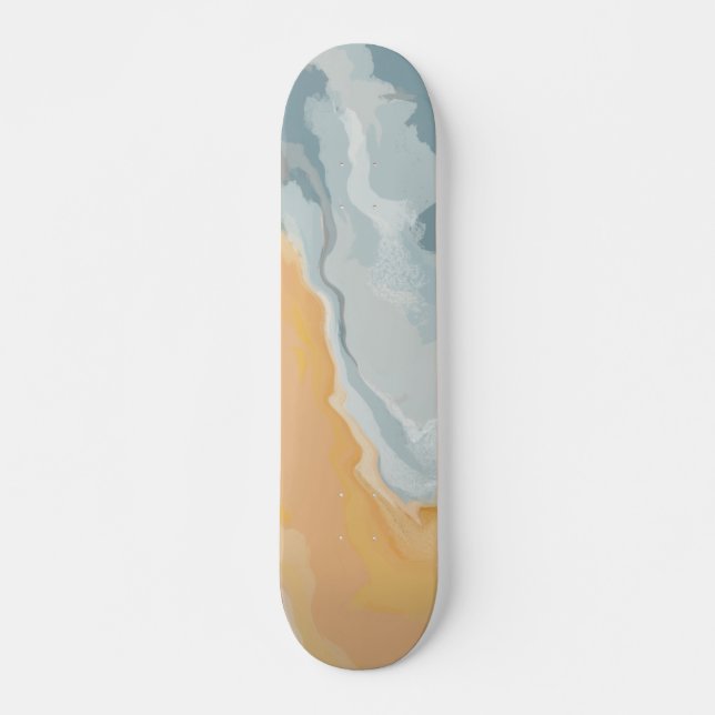 Skateboard Édition estivale de peinture pastel abstraite (Devant)