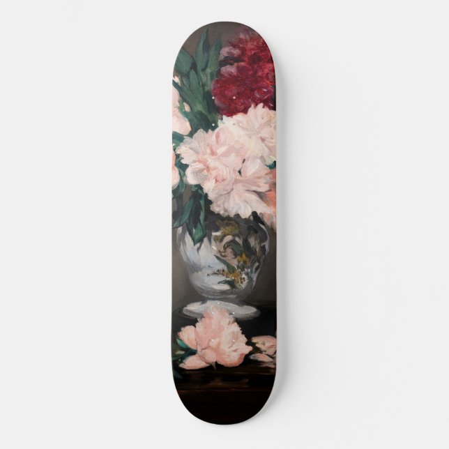 Skateboard Edouard Manet - Vase de pivoines sur petit piédest (Recto)