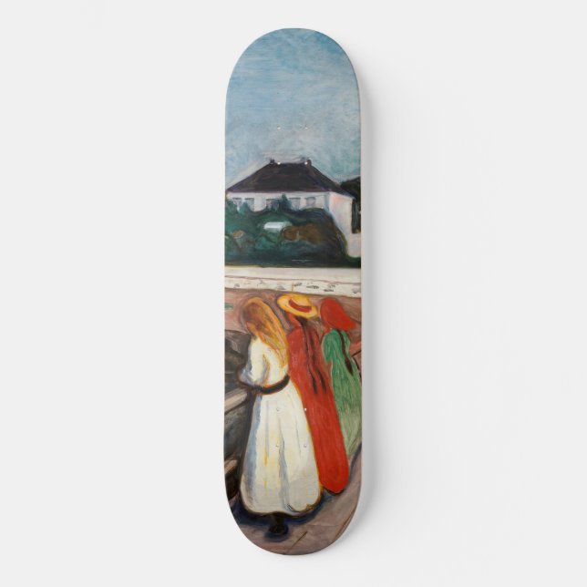 Skateboard Edvard Munch - Les filles sur le pont (Recto)