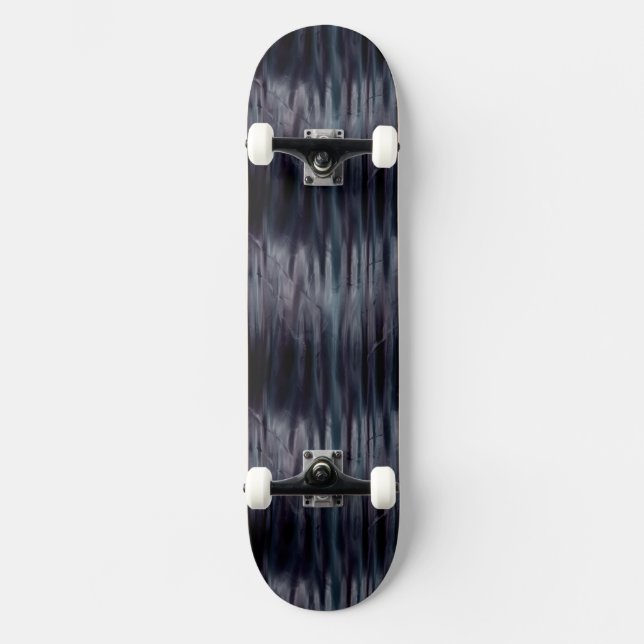 Skateboard Effet métallique liquide noir (Recto)