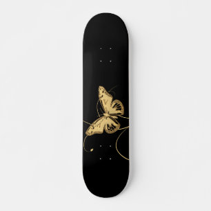 Skateboard effet papillon noir