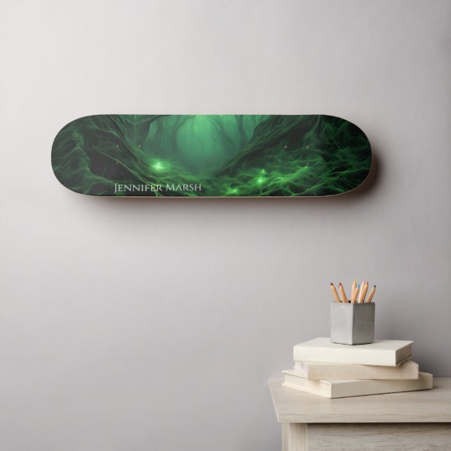 Skateboard Éffrayante Forêt verte foncée (Art mural (Horz))
