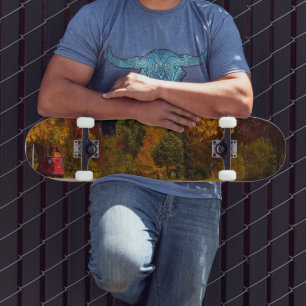 Skateboard Egg Harbour, WI automne saison avec chariot