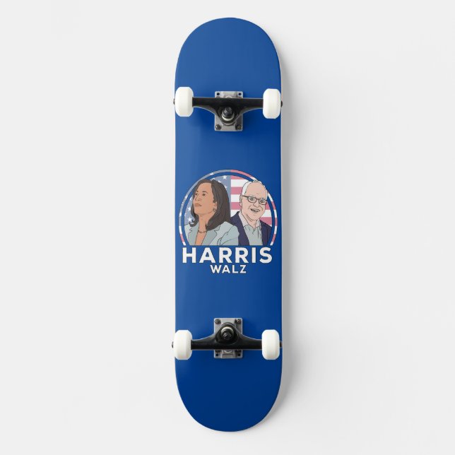 Skateboard Élection Harris Walz (Recto)
