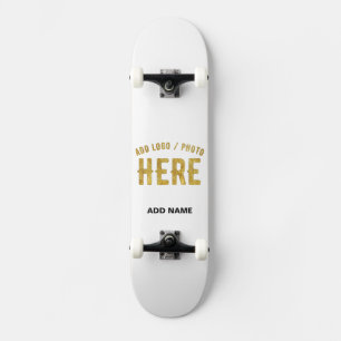 SKATEBOARD ÉLÉGANT BLANC PERSONNALISABLE MODERNE MARQUE VÉRIF