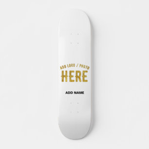 SKATEBOARD ÉLÉGANT BLANC PERSONNALISABLE MODERNE MARQUE VÉRIF