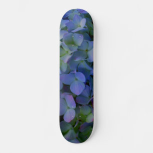 Skateboard Elégant bleu violet floraux hydrangées