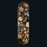 Skateboard Élégant floral noir<br><div class="desc">Elégant skateboard floral avec motif de fleurs foncées arrière - plan.</div>