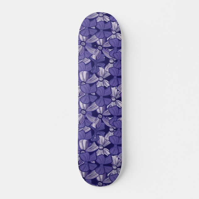 Skateboard Élégant Motif pourpre (Devant)