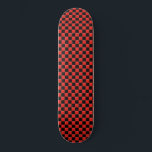 Skateboard Élégant Motif rouge À damiers noir<br><div class="desc">Elégant Red Black À damiers Motif skateboard. Choisissez le type de pont dans le menu d'options.</div>