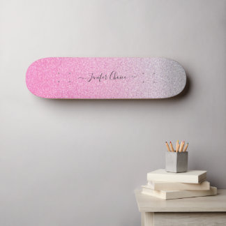Skateboard Elégant ROSE OR Parties scintillant Nom personnali
