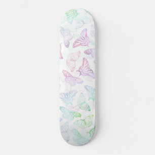 Skateboard Elégante Parties scintillant colorée design papill
