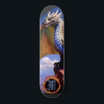 Skateboard *~* Élément AP88 Dragon Élémentaire Fierce Sky Clo<br><div class="desc">(Code de recherche AP88 pour trouver des articles similaires ) Transfert facile vers d'autres produits Zazzle. DRAGON Élément Élémentaire avec ANNEAU de FEU / FLAMES / FLAME et MONOGRAMME INITIAL pour votre nom - Conserver ou modifier ou supprimer le texte. Cette Fierce Popular skateboard de tendance chinoise style personnalisé pro...</div>
