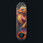Skateboard *~* Élément de feu AP88 Élément de dragon Élémenta<br><div class="desc">(Code de recherche AP88 pour trouver des articles similaires ) Transfert facile vers d'autres produits Zazzle. DRAGON Élément Élémentaire avec ANNEAU de FEU / FLAMES / FLAME et MONOGRAMME INITIAL pour votre nom - Conserver ou modifier ou supprimer le texte. Cette Fierce Popular skateboard de tendance chinoise style personnalisé pro...</div>