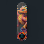 Skateboard *~* Élément de feu AP88 Élément de dragon Élémenta<br><div class="desc">(Code de recherche AP88 pour trouver des articles similaires ) Transfert facile vers d'autres produits Zazzle. DRAGON Élément Élémentaire avec ANNEAU de FEU / FLAMES / FLAME et MONOGRAMME INITIAL pour votre nom - Conserver ou modifier ou supprimer le texte. Cette Fierce Popular skateboard de tendance chinoise style personnalisé pro...</div>