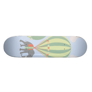Skateboard Éléphant mignon montant l'augmentation chaude de