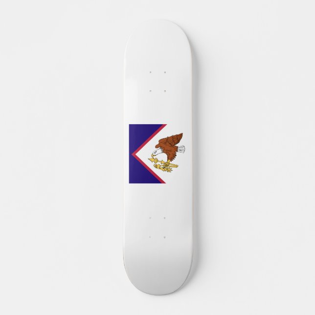 Skateboard Emblème du drapeau des Samoa américaines (Devant)