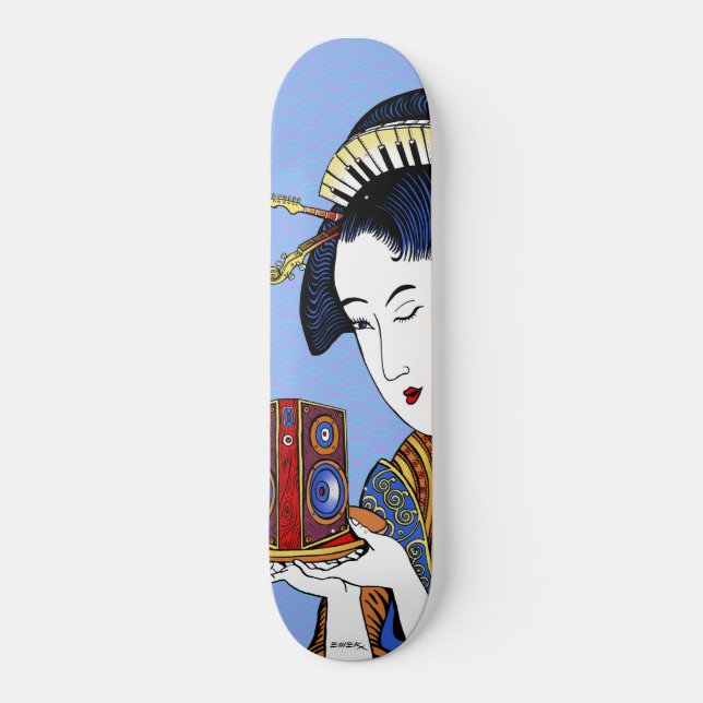 Skateboard Emek "Madame japonaise de musique " (Recto)