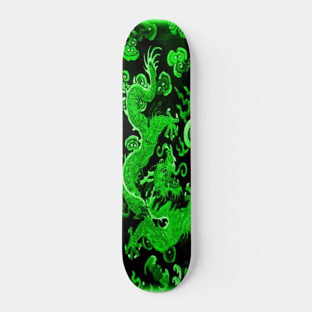 Skateboard Emerald Emperor Dragon Element Custom Pro Board (Devant)