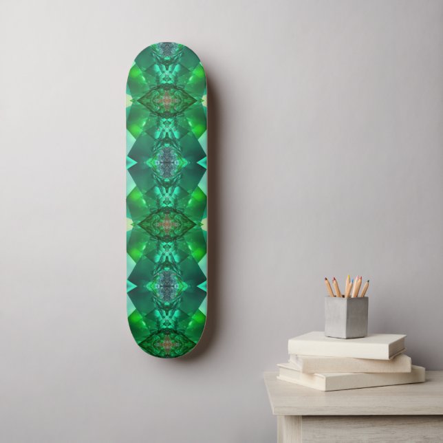 Skateboard Emerald Green Magic Mystical Motif géométrique (Art mural)