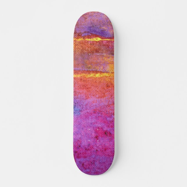 Skateboard Emotion du soir Expressive Abstraite (Devant)