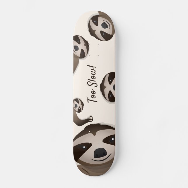 Skateboard Emplacements Trop Lents Que L'Illustration Animale (Recto)