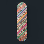 Skateboard Empreinte de léopard arc-en-ciel Motif animal mode<br><div class="desc">Ce design moderne est orné d'un motif animal empreinte de léopard sur un revêtement à bande arc-en-ciel.</div>