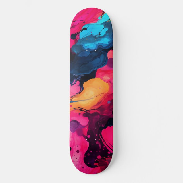 Skateboard Encre colorée (Recto)