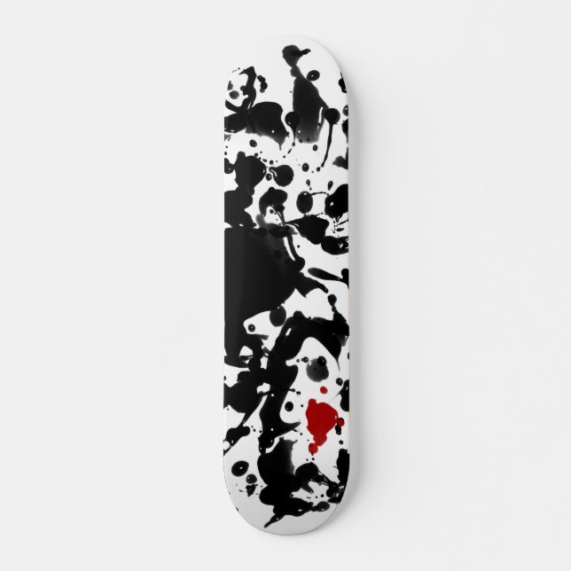 Skateboard ENCRE NOIRE | faites votre propre arrière - plan (Devant)
