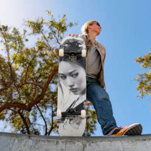 Skateboard Encre noire geisha