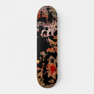 Skateboard ENCRE NOIRE   peinture grunge