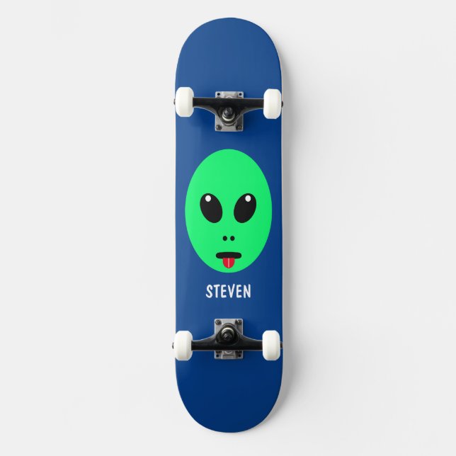 Skateboard Enfants Alien vert personnalisé (Recto)