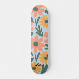 Skateboard Enfants Cute Ladybug Polka dot Daisy Flower Motif