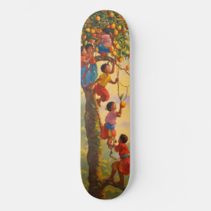 Skateboard Enfants népalais joueurs volant des fruits : Skate
