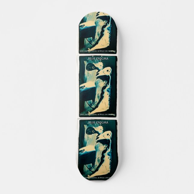 SKATEBOARD ENIGME BLEUE (Devant)