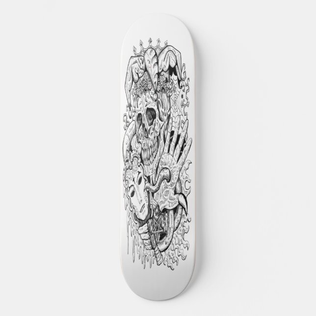 skateboard Enk Skeleton Court Jester (Recto)